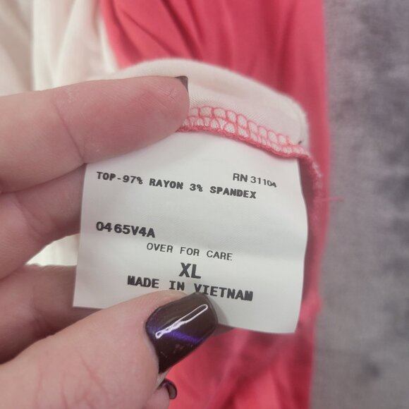 New Directions Womens Open Front Ruched Sleeve Cardigan Coral XL Layered Ruffle - Picture 8 of 10